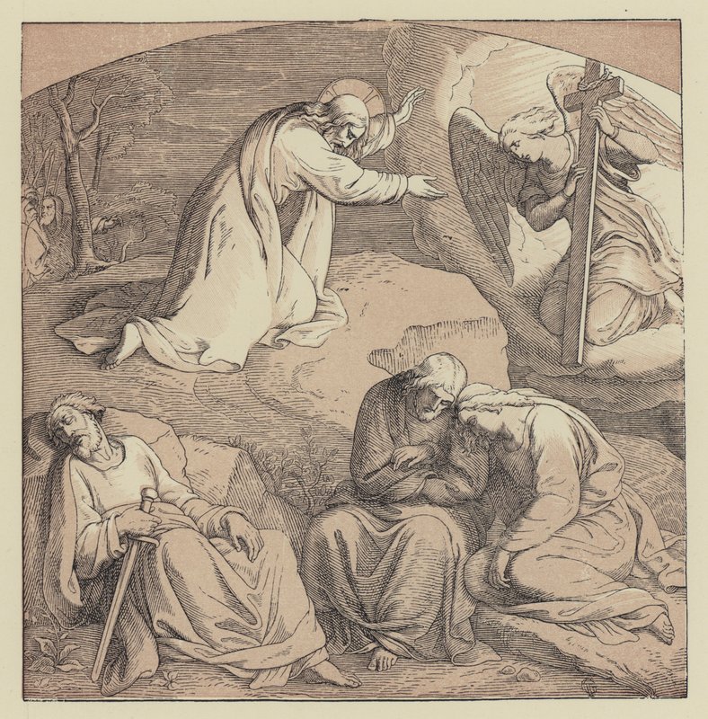 Christus im Garten (Gravur) von English School