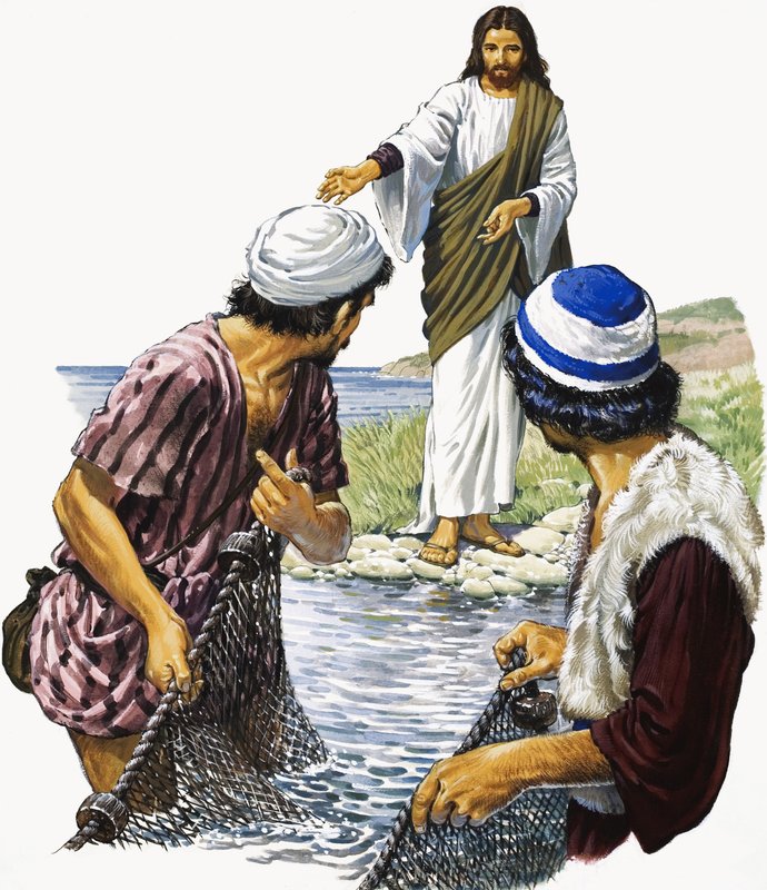 Christus mit Fischern von English School