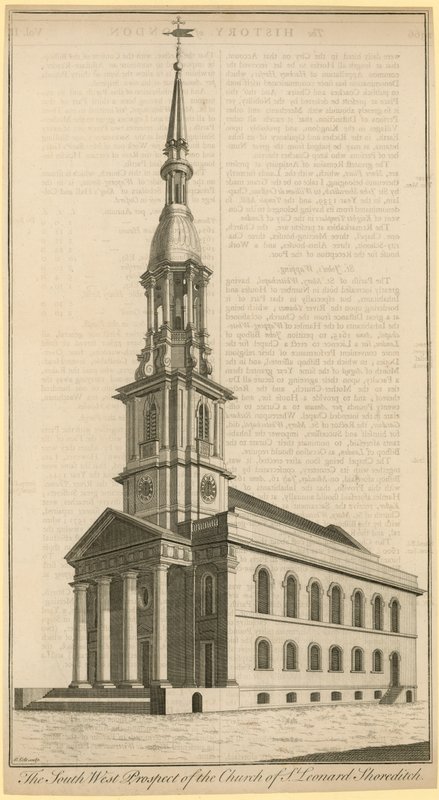 Kirche St Leonard, Shoreditch von English School
