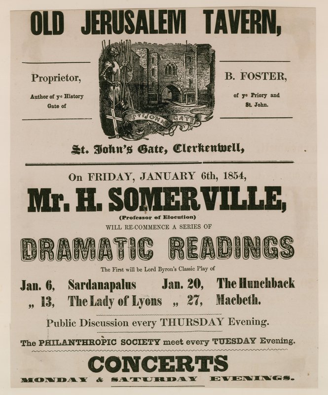 Clerkenwell, St. Johns Tor von English School
