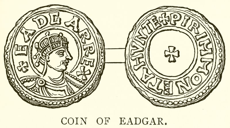 Münze von Eadgar von English School