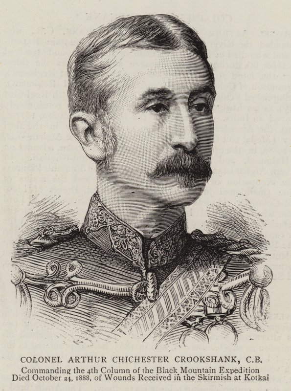Oberst Arthur Chichester Crookshank (Gravur) von English School