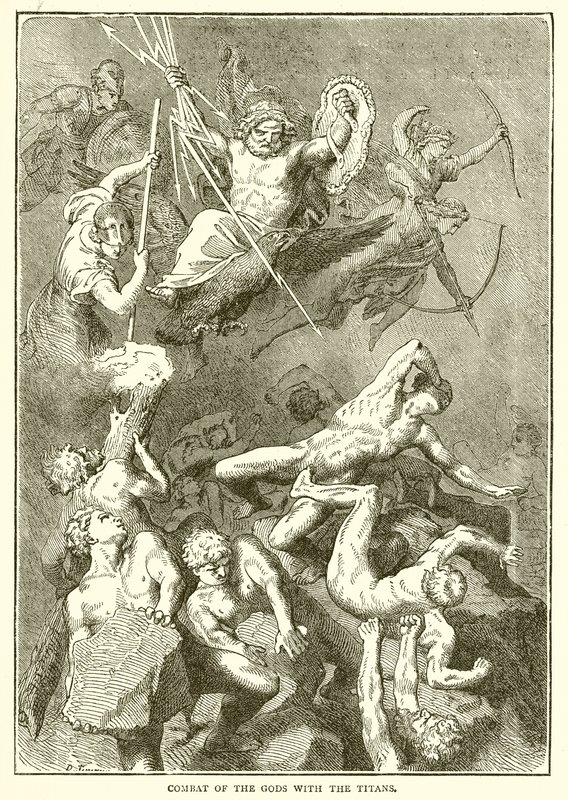 Kampf der Götter mit den Titanen von English School