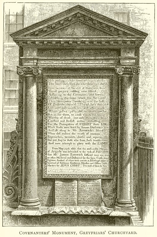 Denkmal der Covenanters, Greyfriars Churchyard von English School