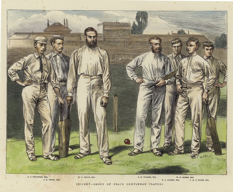 Cricket - Gruppe von Crack Gentleman Spielern von English School