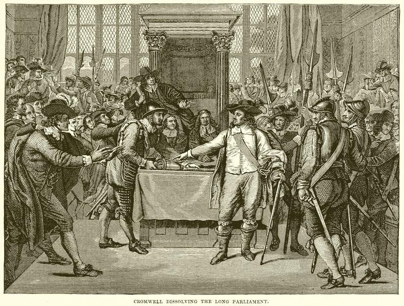 Cromwell löst das Lange Parlament auf von English School