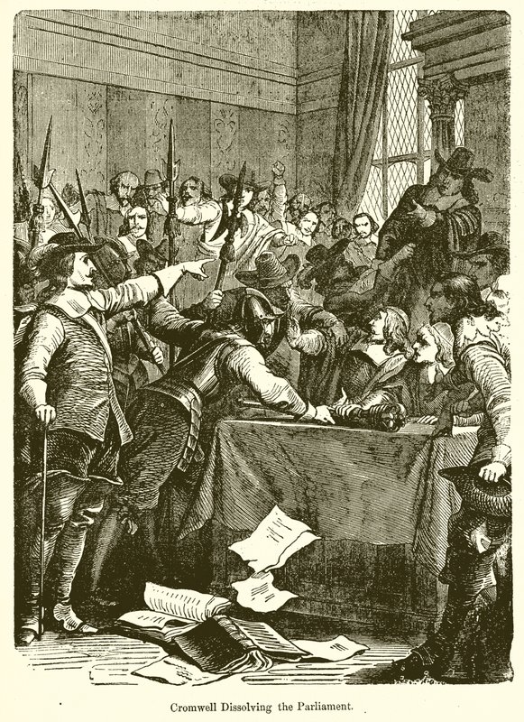 Cromwell löst das Parlament auf von English School