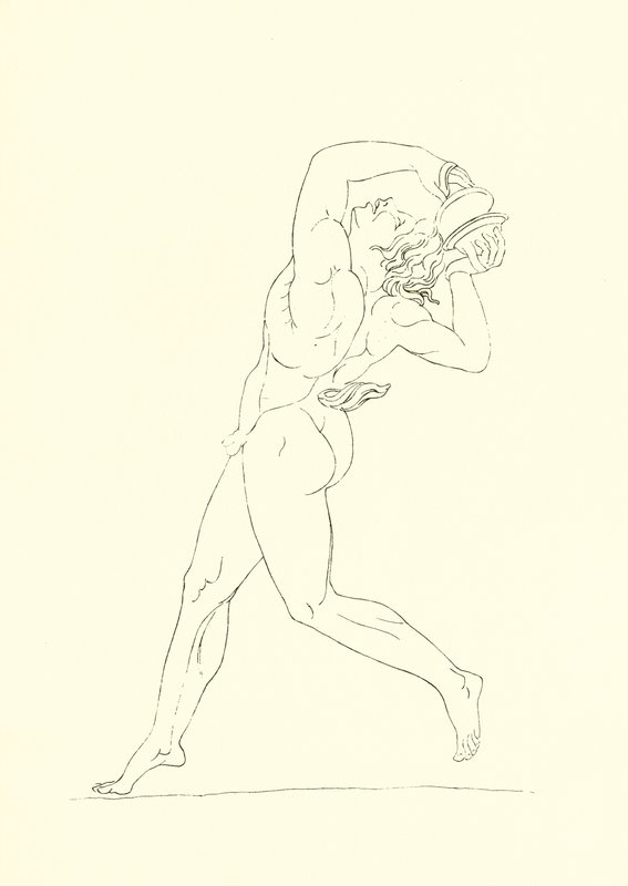 Tanzende männliche Figur von English School
