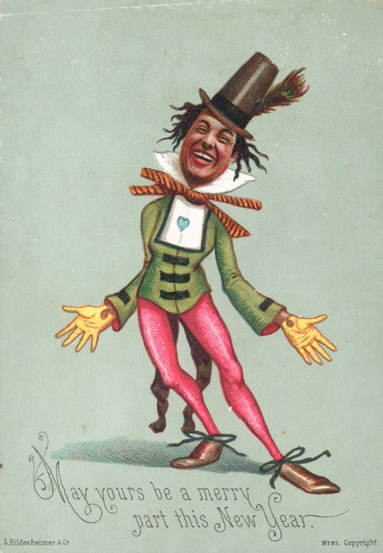 Dandy-Mann, Neujahrskarte von English School