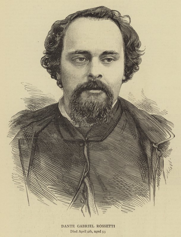Dante Gabriel Rossetti (Stich) von English School