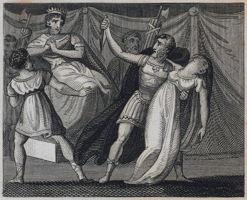 Tod von Verginia, Rom, 449 v. Chr. (Gravur) von English School