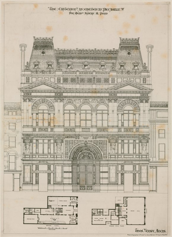 Entwurf für das Criterion Theatre, London von English School