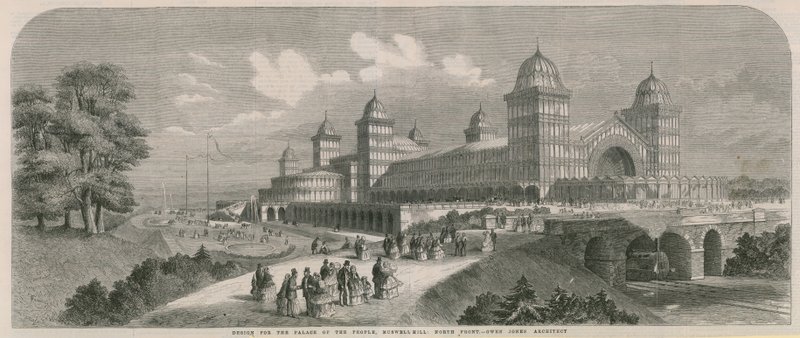 Entwurf des Palastes des Volkes von English School