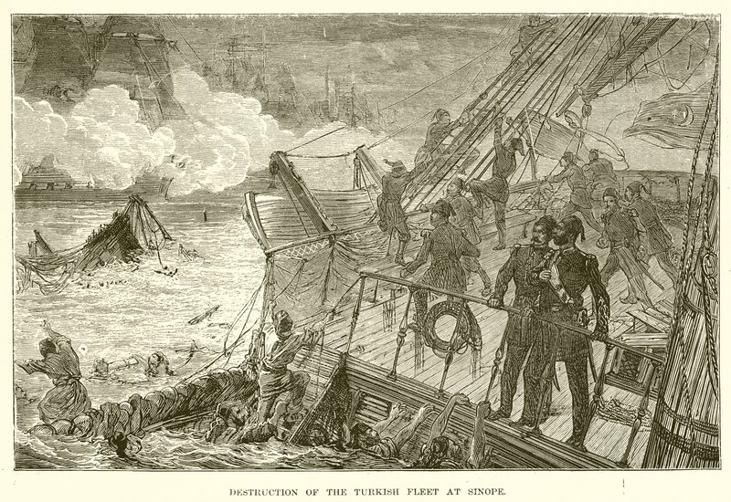 Zerstörung der türkischen Flotte bei Sinope von English School