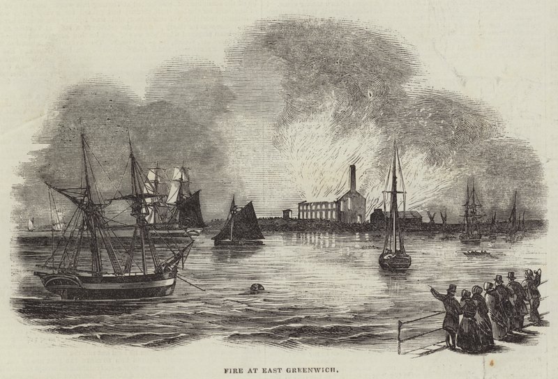 Verheerendes Feuer in East Greenwich von English School