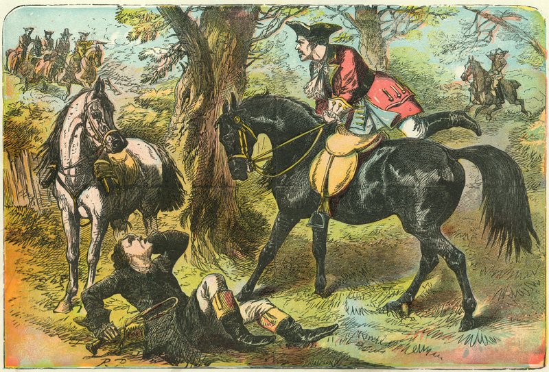 Dick Turpin erlangt Besitz von Black Bess von English School