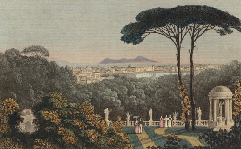 Fernansicht von Neapel, Italien von English School