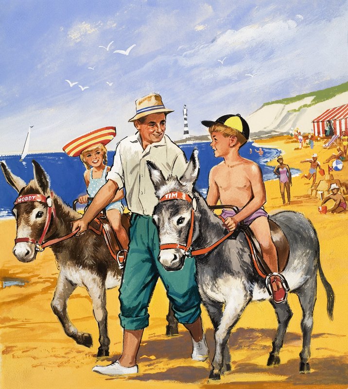 Eselreiten am Strand von English School