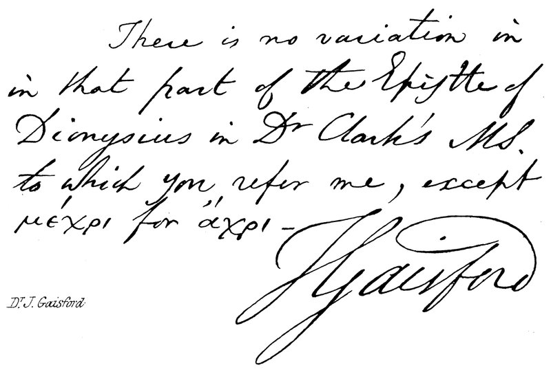 Dr. J. Gaisford von English School