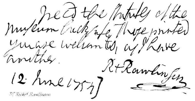 Dr. Richd Rawlinson von English School