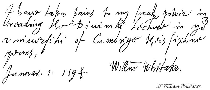 Dr William Whittaker von English School
