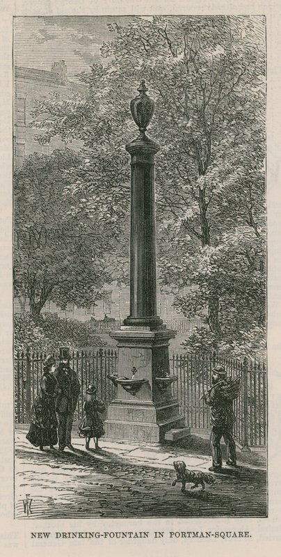 Trinkbrunnen auf dem Portman Square von English School