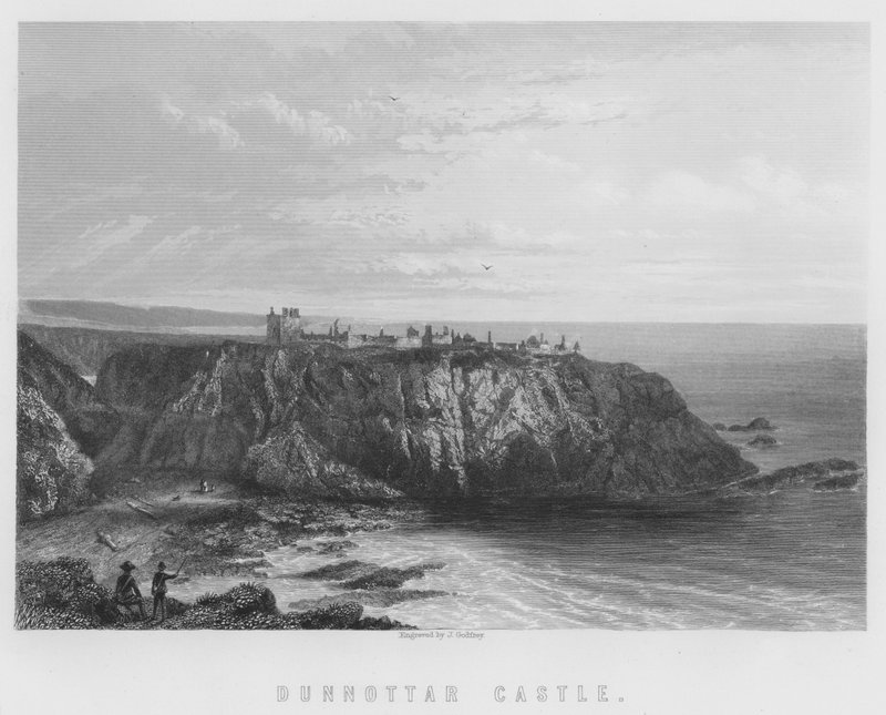 Dunnottar Castle (Gravur) von English School