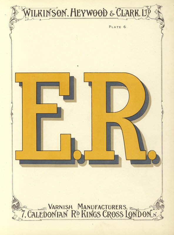 E. R. (Chromolithografie) von English School