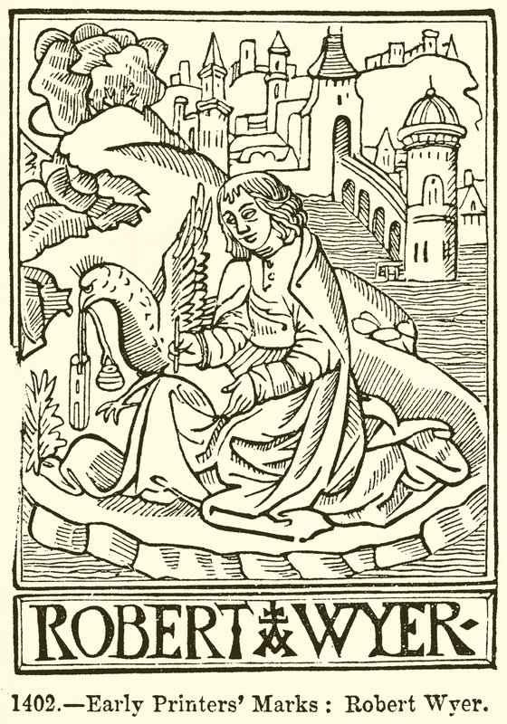 Frühe Druckermarken: Robert Wyer von English School