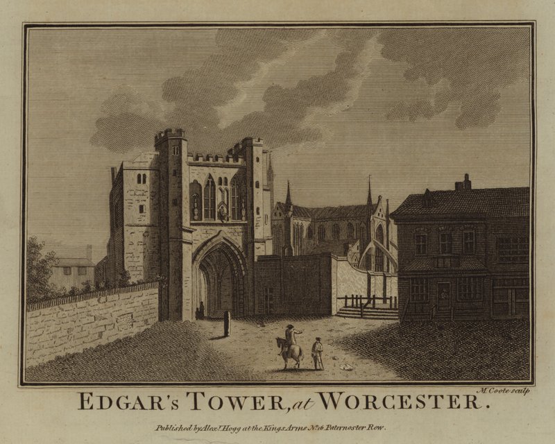 Edgars Turm in Worcester (Stich) von English School