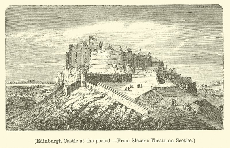 Edinburgh Castle in der Zeit von English School
