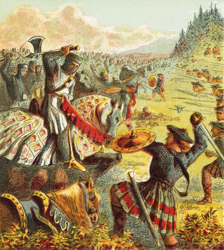 Edward I greift Schottland an von English School
