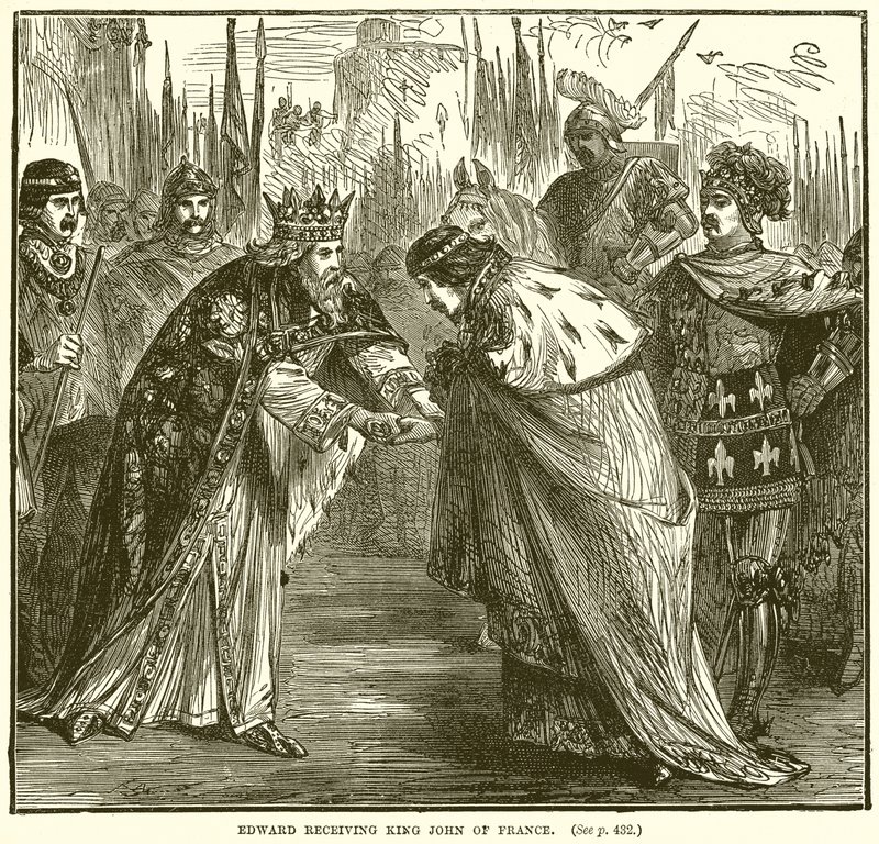 Edward empfängt König Johann von Frankreich von English School