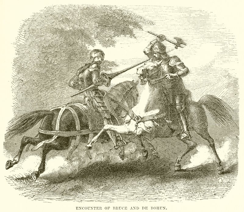 Begegnung von Bruce und De Bohun von English School