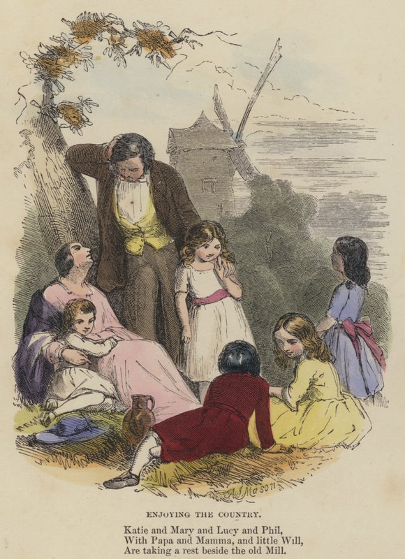 Das Landleben genießen (kolorierte Gravur) von English School