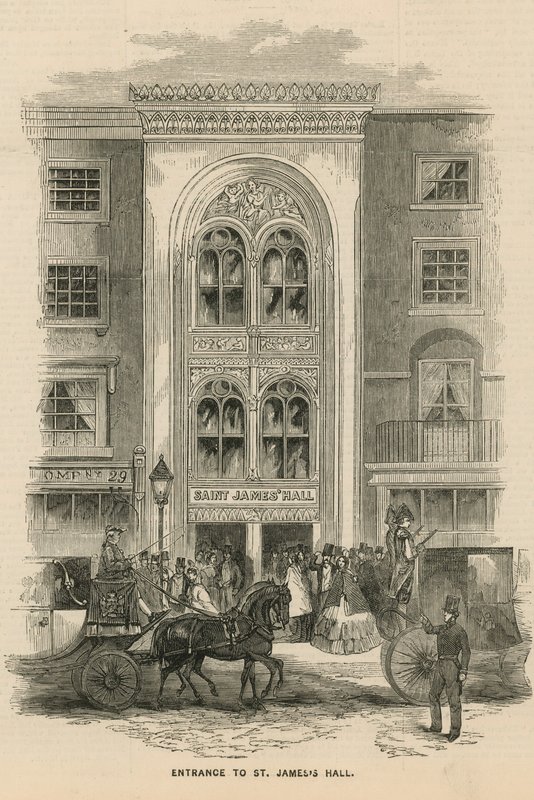 Eingang zur St Jamess Hall von English School