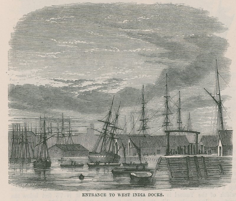 Eingang zu den West India Docks von English School