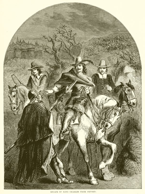 Flucht von König Karl aus Oxford von English School
