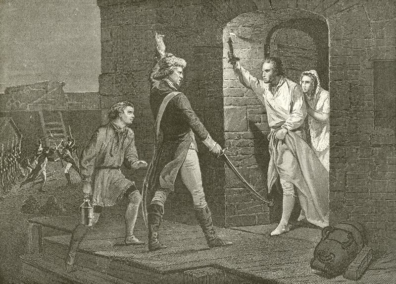 Ethan Allen bei Ticonderoga von English School