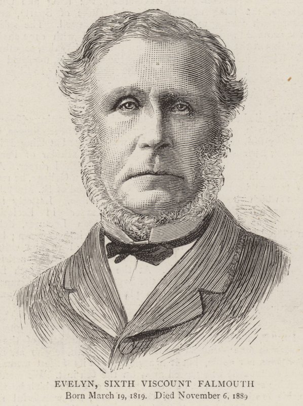 Evelyn, Sechster Viscount Falmouth (Gravur) von English School