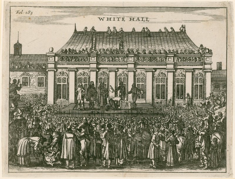 Hinrichtung von König Karl I. in Whitehall von English School