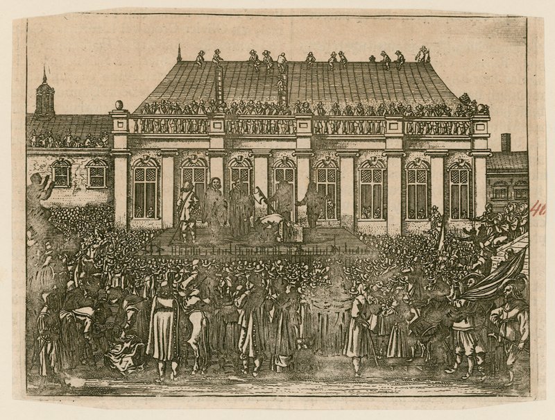 Hinrichtung von König Karl I. in Whitehall von English School