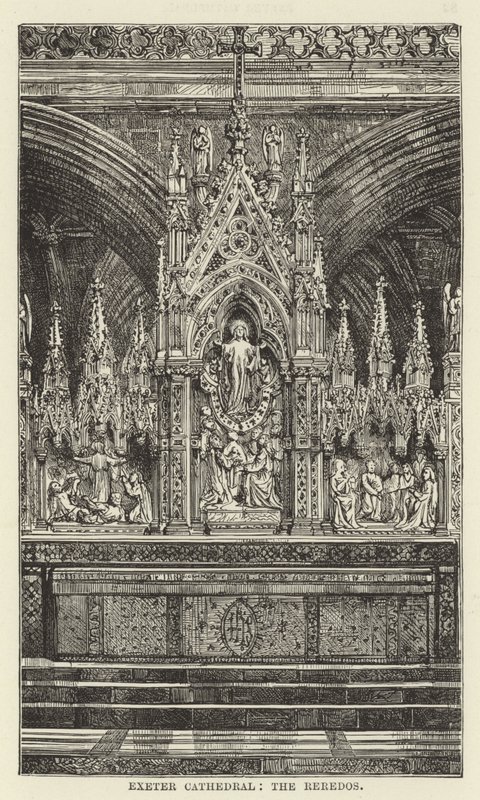 Exeter Kathedrale, das Reredos von English School