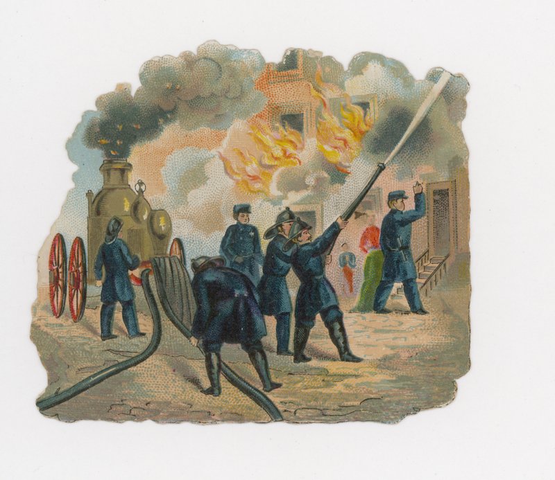Brandschutz (Chromolithografie) von English School