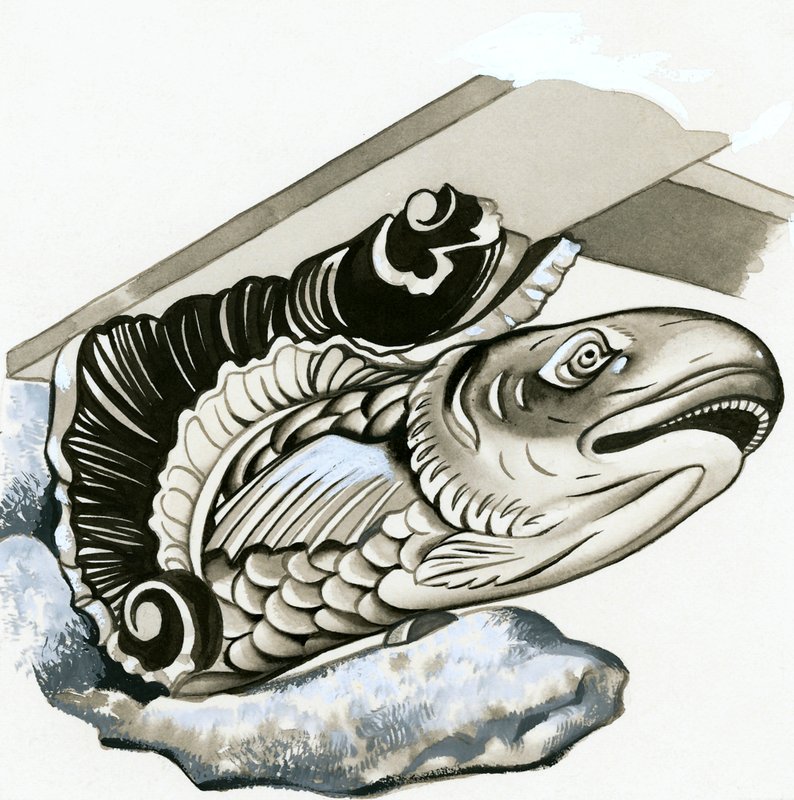 Fischwasserspeier von English School