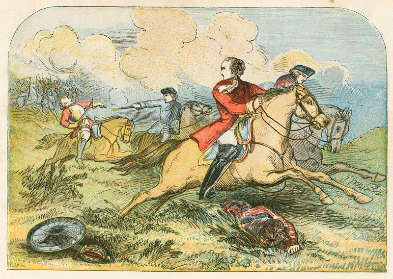 Flucht des Prätendenten bei Culloden von English School