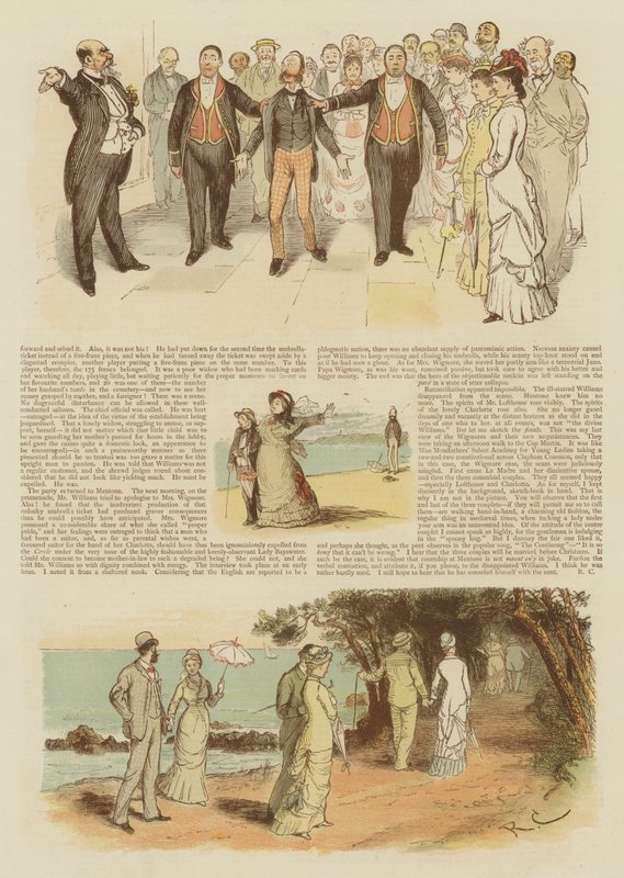 Flirts in Frankreich (Chromolitho) von English School