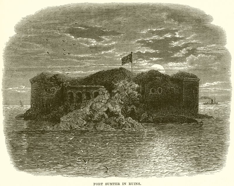 Fort Sumter in Trümmern von English School