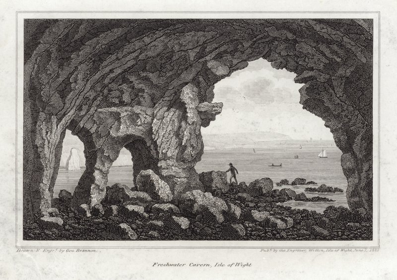 Süßwasserhöhle auf der Isle of Wight von English School
