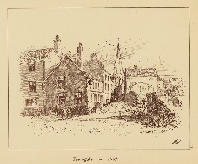 Friargate im Jahr 1882 von English School